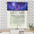 thumbnail image 3 of Wolf Kitchen Curtain Valances Forest Wild Animals Fantasy Starry Night View Rod Pocket Valances for Bedroom Living Room Dining Room 54 by 18 in, 1 Panel, 3 of 6