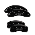 thumbnail image 3 of MGP Front set 2 Caliper Covers Engraved Front Chevy racing Yellow finish black ch, 3 of 4