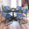 thumbnail image 3 of Romig Kobe 30 in. Round X-Base Breakroom Table- Grey, 3 of 5