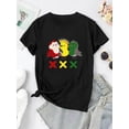 thumbnail image 2 of Playera de manga corta para mujer, estampado en color sólido, cuello redondo, estilo casual, para verano, estilo casualWomen's Colorful Bird Graphic T-Shirt - Casual Short Sleeve, Soft Polyester Ble, 2 of 6
