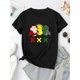 thumbnail image 2 of Playera de manga corta para mujer, estampado en color sólido, cuello redondo, estilo casual, para verano, estilo casualWomen's Colorful Bird Graphic T-Shirt - Casual Short Sleeve, Soft Polyester Ble, 2 of 6