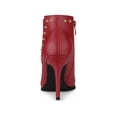 thumbnail image 2 of Unique Bargains Women's Pointed Toe Zipper Stiletto High Heel Ankle Boots, 2 of 7