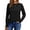 Black, variant on SHINE UP Blouses for Women Pleat Long Sleeve Shirts for Women Crewneck Casual Tunic Tops