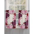 thumbnail image 5 of Valentine's Day Bathroom Window Curtain, Pink Strip Love Hearts Rustic Burlap Light Filtering Coffee Kitchen Curtains, Bedroom Living Room Curtains 2 Panel 84"x54", 5 of 6