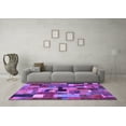 thumbnail image 3 of Ahgly Company Indoor Round Patchwork Purple Transitional Area Rugs, 8' Round, 3 of 4