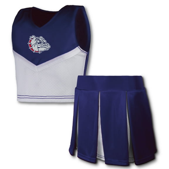 Girls Youth Garb Navy Gonzaga Bulldogs Cheerleader Top & Skirt Set