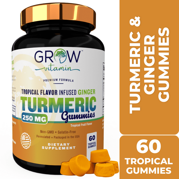 Curcuwell Turmeric Curcumin Gummies with Ginger Helps Support Healthy
