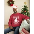 thumbnail image 2 of Santa's Naughty List Christmas Men's Sweatshirt, 2 of 4