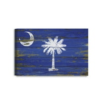 DECORARTS - South Carolina State Flag Wall Art. Giclee Print on Acid Free Cotton Canvas, Canvas wall art for Wall Decor 24x16"