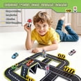 thumbnail image 2 of 45-Piece Magnetic Tiles Road Building Set with Pullback Cars & Traffic Signs, STEM Toy for Kids Ages 4-8, 2 of 7