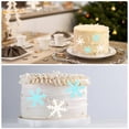thumbnail image 3 of Snowflake Garnitures de Gâteau en Papier Gaufré Comestibles - 50 Pcs, 3 of 7