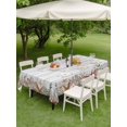 thumbnail image 4 of Outdoor Tablecloth with Umbrella Hole for Patio/Picnic/Party/Camping, Orange Coastal Starfish Waterproof Table Cloth Rectangle Table Cover Washable, Summer Ocean Sea Corals Wood Grain (60"x 120"), 4 of 9