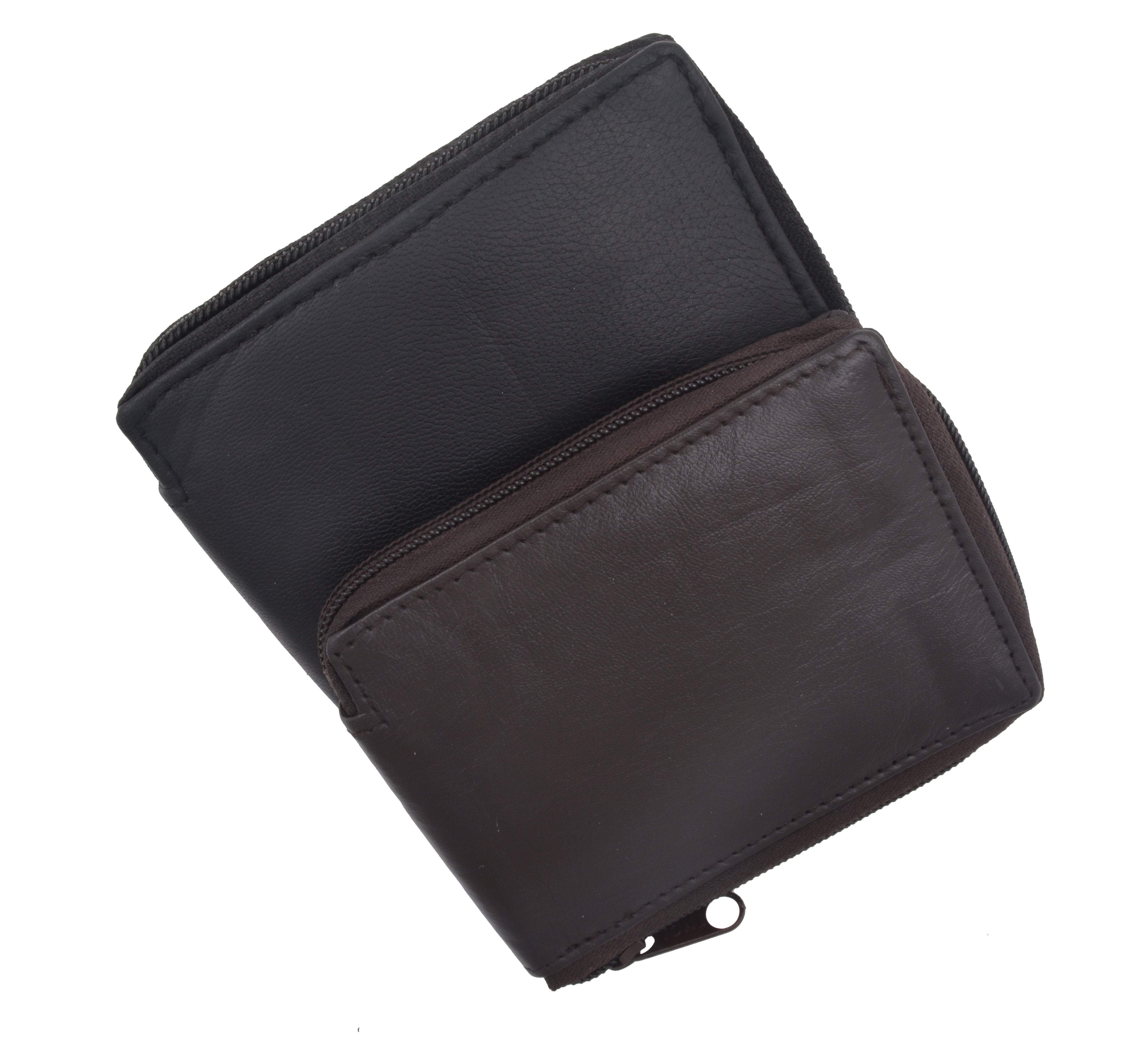 Marshal Premium Leather Men's Bifold Wallet with Built-in Removable Plastic Inserts P 1154