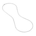 thumbnail image 2 of 14K White Gold Women's 30" 3.00mm Diamond Cut Rope Chain Necklace, 2 of 4