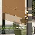 thumbnail image 6 of Clouddwell 10x10 ft Outdoor Pergola with Extended Canopy, Retractable Shade Pergola for Patio & Backyard, Blocks Low-Angle Sun, UV Protection, Khaki, 6 of 9