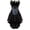 Black, variant on Peacock Feather Corsets Bustiers with Steampunk Skirt Women 6XL Black