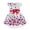 White, variant on HEVRJEWJD Kids Star Pattern Independence Day Dress, Flutter Sleeve A-Line Casual Party Dress for Festival and Daily Wearing White 6-7 Years