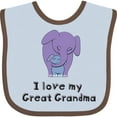 thumbnail image 3 of Inktastic I Love My Great Grandma Elephant Boys Baby Bib, 3 of 4