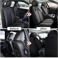 thumbnail image 5 of DIKSOAKR Car Seat Covers for Hyundai Elantra 2017-2024: Full Set Waterproof Faux Leather Car Seat Covers (2 Row 5 Seat, Black), 5 of 5