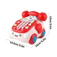 thumbnail image 3 of Red Plastic Pretend Telephone Toy Landline Early Education Machine With Interactive Buttons Sounds Puzzle Learning Activity For Boys Girls Ages 3 And Up Red, 3 of 6