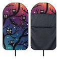 thumbnail image 6 of Uourmeti 1 Pack Car Seat Towel Cover Easy Install, Compatible with Van Truck Bucket Seat, Stain Resistant Terry Cloth Car Seat Cover, Halloween Owl Bat Design, 6 of 7