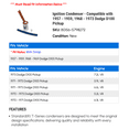 thumbnail image 2 of Ignition Condenser - Compatible with 1957 - 1959, 1968 - 1973 Dodge D100 Pickup 1958 1969 1970 1971 1972, 2 of 2