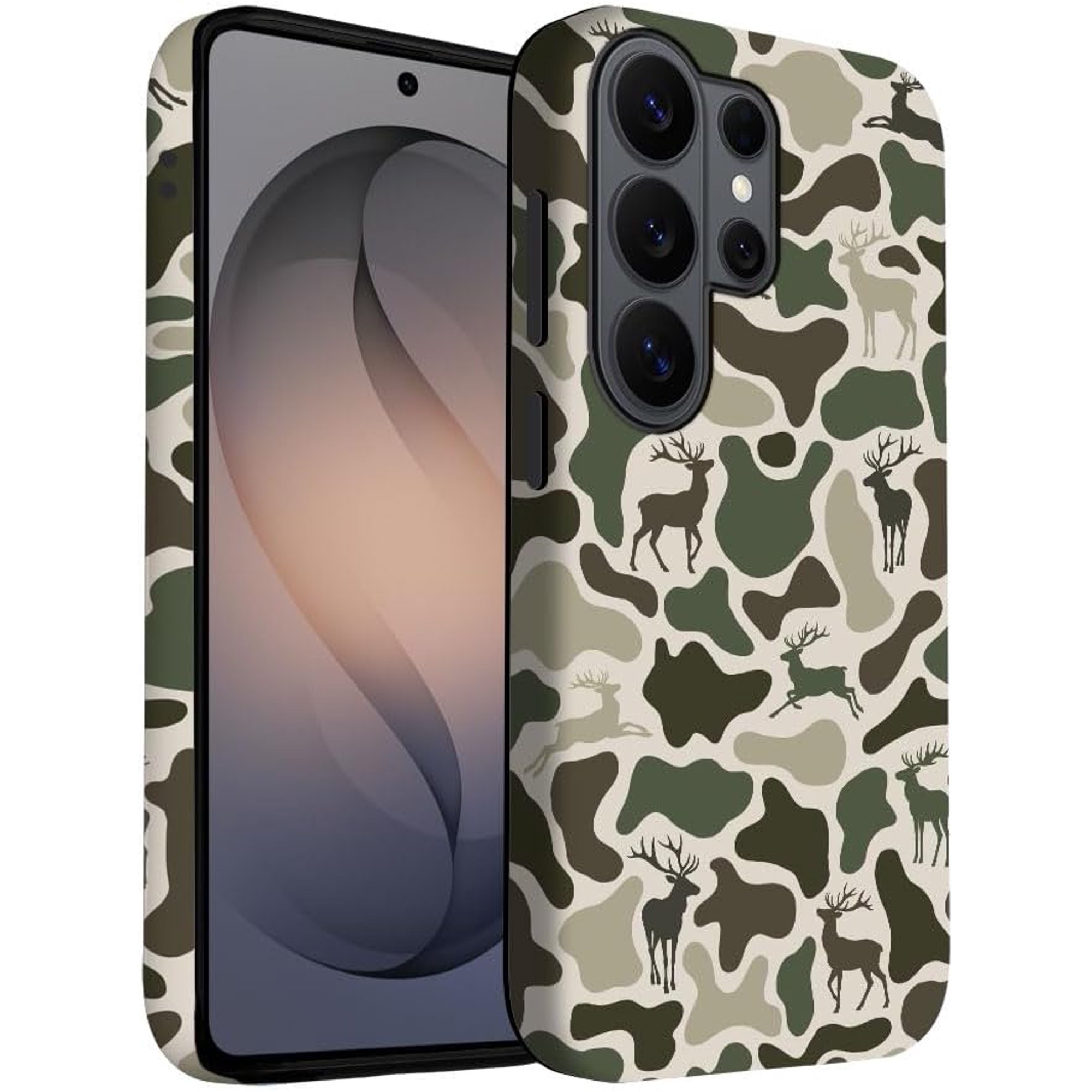 Case for Samsung Galaxy S26 Ultra Case | Green Camouflage Deer | Slim Drop Protection Design