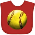 thumbnail image 3 of Inktastic Yellow Softball Boys or Girls Baby Bib, 3 of 4