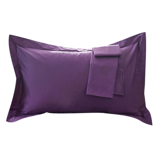 Unique Bargains 2pack Egyptian Cotton Pillow Shams Plum Color Queen 20