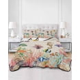 thumbnail image 2 of Quilt King Size Bedding Set, Seahorse Coastal Reversible Summer Quilt 3 Pieces, Nautical Ocean Summer Beach Coral Rustic Lightweight Bedspreads Coverlets with 2 Pillow Shams for All Seasons, 2 of 5