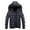 Blue, variant on XMMSWDLA Mens Plus Top Solid Hooded Zipper Hooded Windproof Long Sleeve Jacket Coats