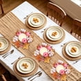 thumbnail image 4 of Fall Candle Ring,Artificial Maple Leaves Pumpkins Decorative Wreaths,Berry Wreath for Pillar Candle Holder,Candle Ring for Halloween Centerpieces and Farmhouse Table Decor,7.48 inch(Pink), 4 of 8