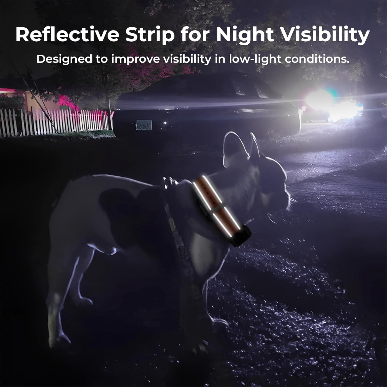 No Monthly Fee GPS Dog Tracker for Medium & Large Dogs, Off-Grid with No Cell Service, 3-Level Virtual Fence, Up to 7-Day Tracker Battery, IP67 Waterproof, Reflective Collar, Remote Light & Sound