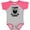 Baseball Heather and Hot Pink, variant on Inktastic I Love My Bearded Daddy for Fathers Day with Grunge Boys Baby Bodysuit