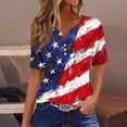 thumbnail image 6 of jobturf Womens Summer Shirts Casual Crew&nbsp;Neck American Flag Graphic Tees Ladies Blouses 4th of July Trendy Short Sleeve Patriotic Tops S-XXXL, 6 of 7