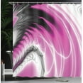 thumbnail image 4 of Ambesonne Fractal Shower Curtain, Digital Energy, 69"Wx84"L, Magenta Black, 4 of 5