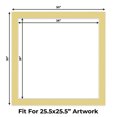 thumbnail image 2 of Soft Yellow Picture Frame Mat for 30x30 Frames - Fits 26x26 Photos - 1 Mat, 2 of 7