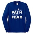 thumbnail image 2 of Wild Bobby, Faith Over Fear Psalm 118:6 White, Inspirational/Christian, Men Long Sleeve Shirt, Royal, Medium, 2 of 3