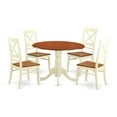 thumbnail image 3 of DLQU5-BMK-W 5 Pc small Kitchen Table set - Kitchen Table and 4 dinette Chairs, 3 of 5