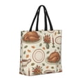 thumbnail image 3 of Single Shoulder Bag Convenience Bag 19.6×15.7×5.9in Light And Weight-Free Main Pocket Large Portable And Single Shoulder Back Vintage Thanksgiving Table Pattern, 3 of 7
