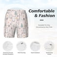 thumbnail image 5 of Lsque Mens Swim Trunks Rabbit Forest Pattern - Bathing Suit Compression Liner - Beach Swim Shorts Swimwear - (S-3XL) - Stretch Quick Dry -3X-Large, 5 of 9