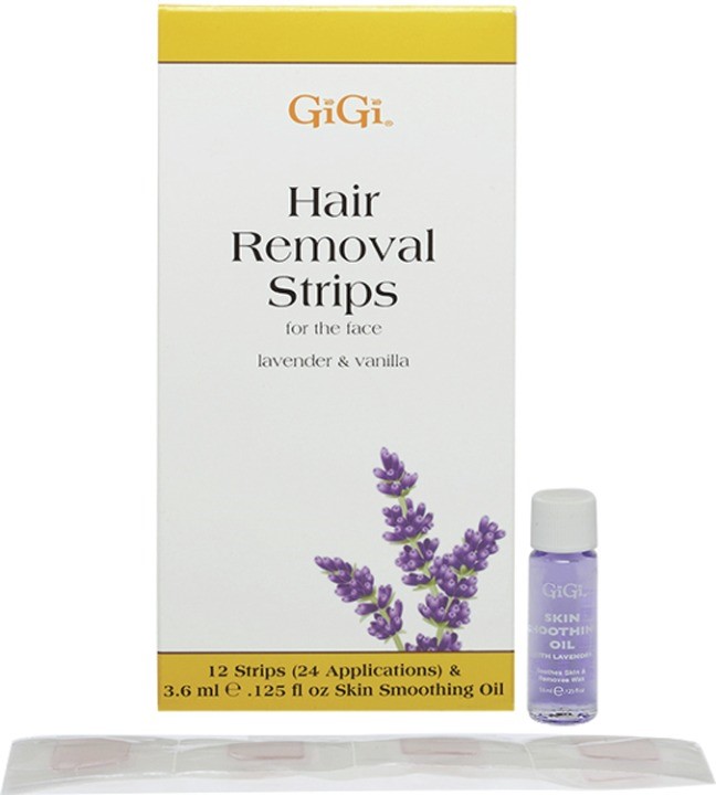 Gigi Hair Removal Strips Face, Lavender & Vanilla, 12 Ct