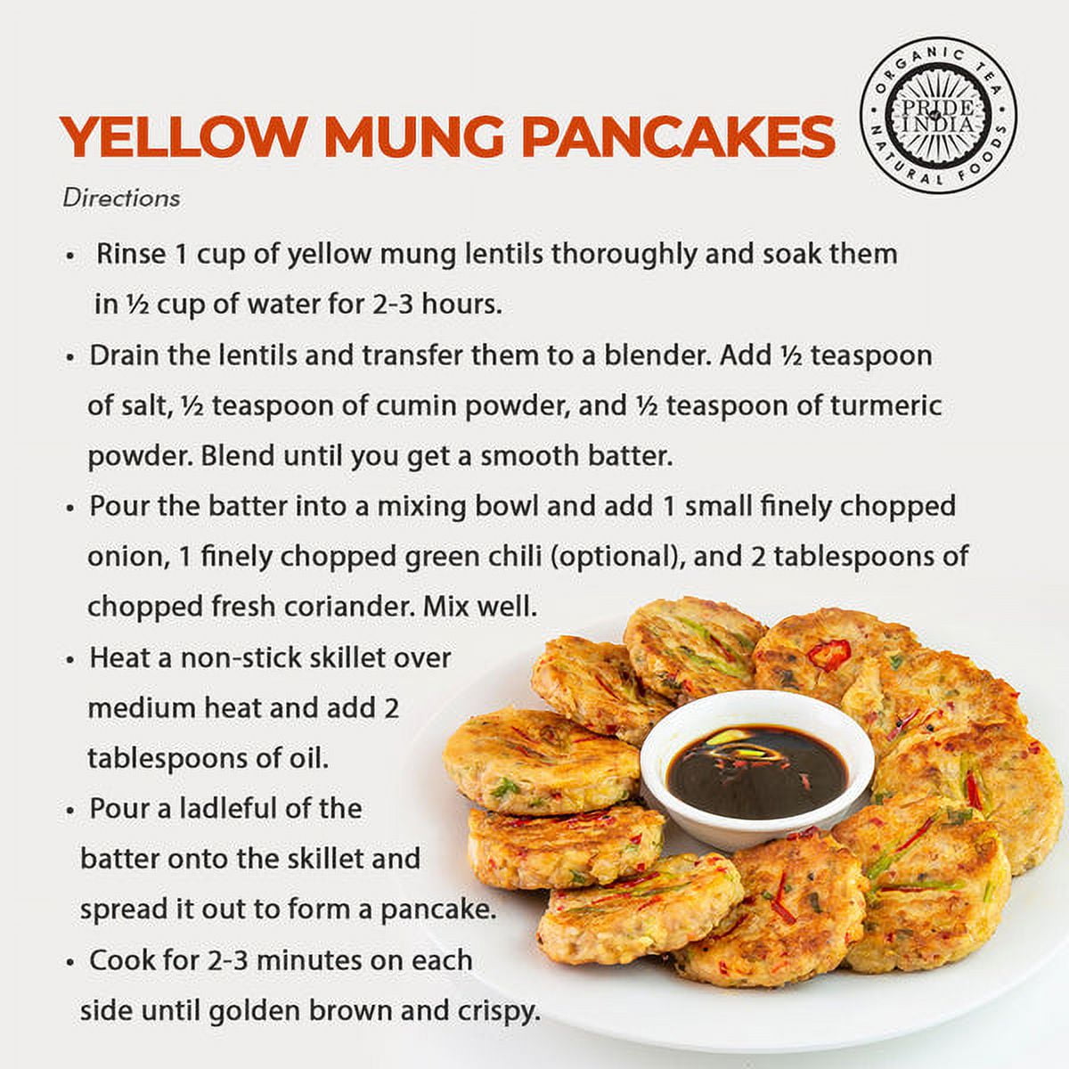 Pride of India | Pack of 6 - Split Yellow Mung Beans 3 lb | Vegan, Gluten Free