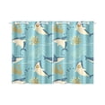 thumbnail image 3 of MKHERT Cool Sharks Window Curtains Kitchen Curtain Room Bedroom Drapes Curtains 26x39 inch, 2 Piece, 3 of 3