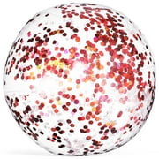 FELTECHELECTR Dazzling Effect Inflatable Volleyball for Beach and Pool 1 Set 15.72in