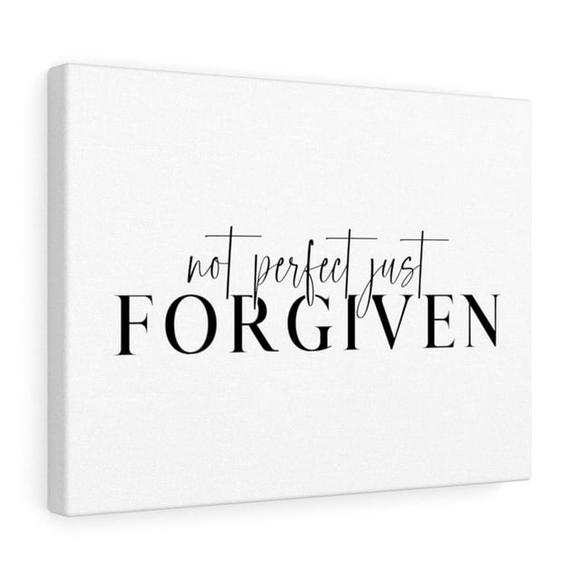 Scripture Walls Not Perfect Just Forgiven Bible Verse Canvas Christian Wall Art Ready to Hang Unframed
