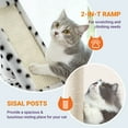 thumbnail image 5 of Allewie 81 Inches Multi-Level Tall Cat Tree for Large Cat, Cat Climbing Tree with Cat Condo and Hammock, Scratching Post, Wide Base, White/Black Spot, 5 of 7