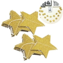 Kuyiluo 2Pcs Glitter Star Garland for Birthday Wedding Festival