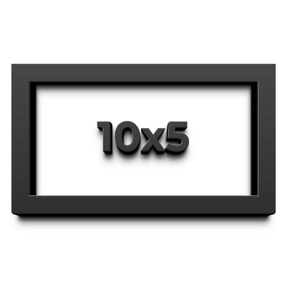 10x5 Shadow Box Frame Black | 1 inches Deep Real Wood Contemporary Shadowbox Display Frame | UV