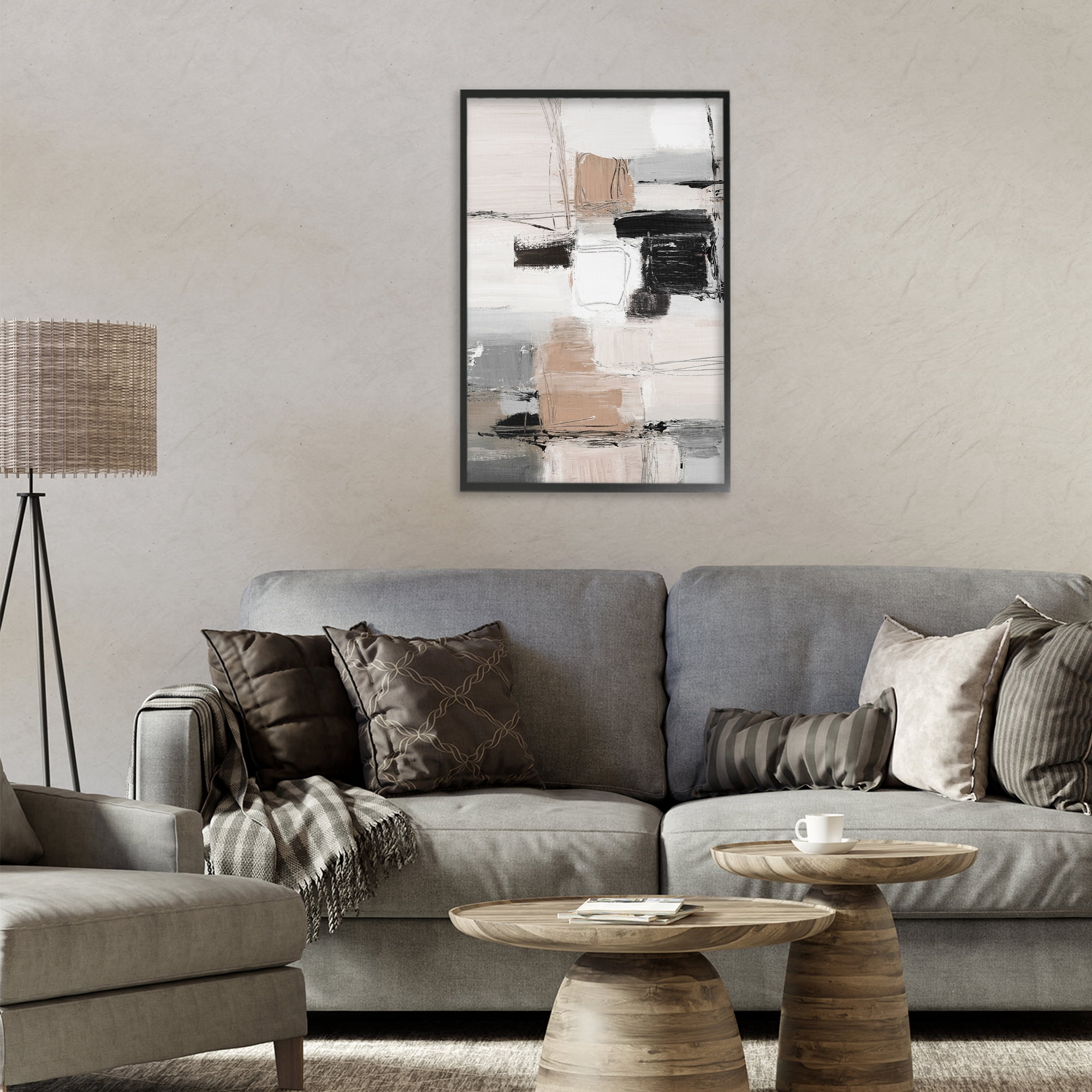 Stupell Industries Contemporary Neutral Variety Black Framed Giclee Art, design by Lanie Loreth